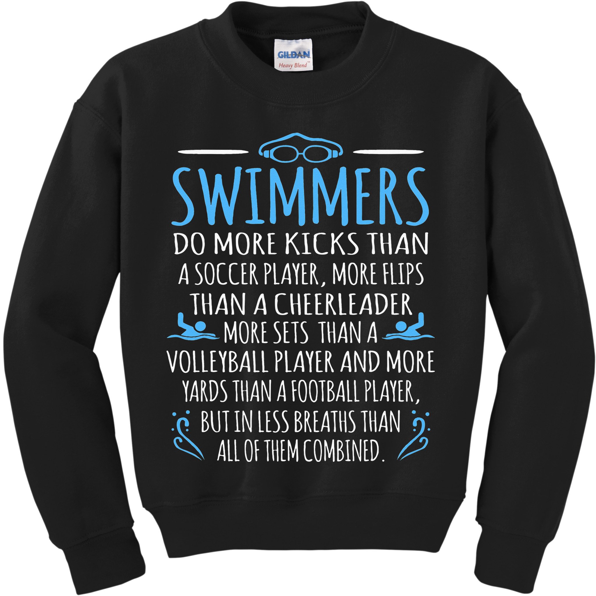 Swimmers Facts Funny Swimming Coach Kids Sweatshirt