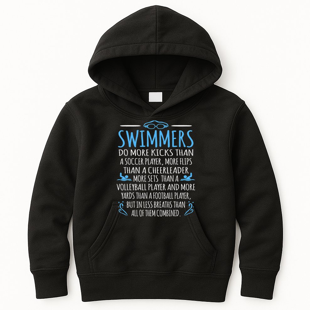 Swimmers Facts Funny Swimming Coach Kids Hoodie