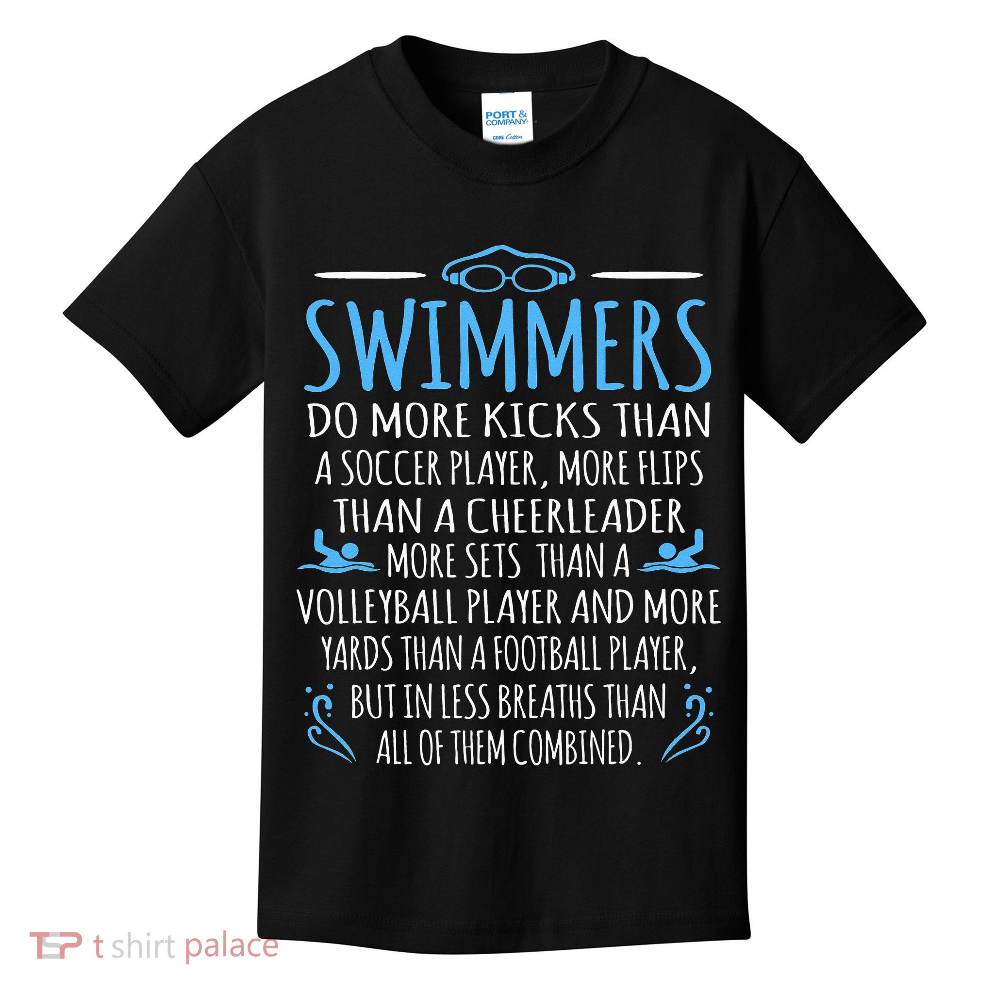 Swimmers Facts Funny Swimming Coach Kids T-Shirt