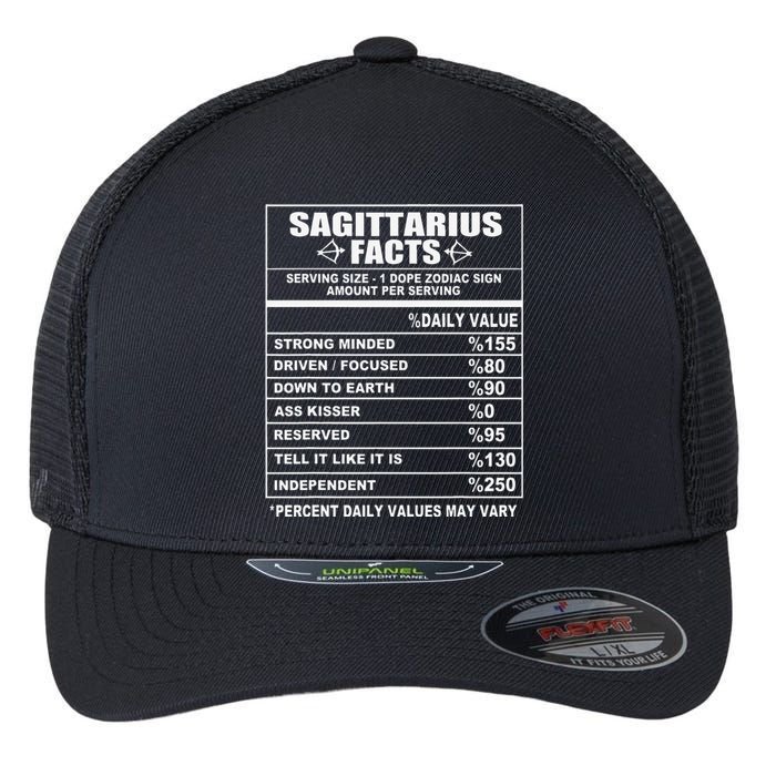 Sagittarius Facts Funny Sagittarius Flexfit Unipanel Trucker Cap