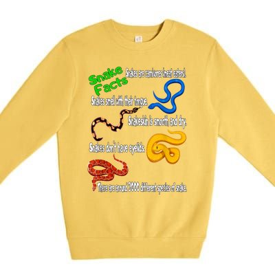 Snake Facts & Funny Boy Girl Toddlers Snake Lover Premium Crewneck Sweatshirt