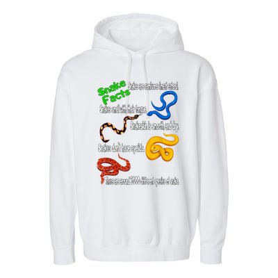 Snake Facts & Funny Boy Girl Toddlers Snake Lover Garment-Dyed Fleece Hoodie