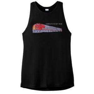 Santa Fe F3 Set 1948 Carbody Locomotive Train Railfan Ladies PosiCharge Tri-Blend Wicking Tank