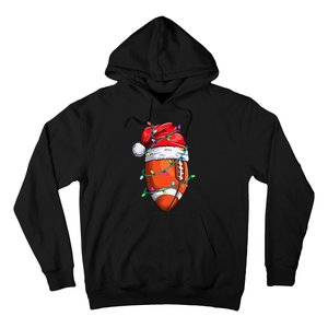 Santa Football Festive Christmas Sports Gear Hoodie