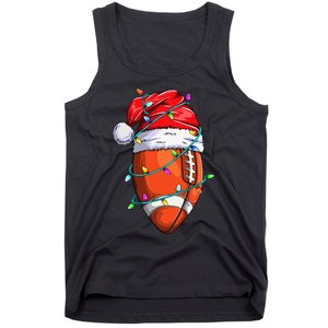 Santa Football Festive Christmas Sports Gear Tank Top