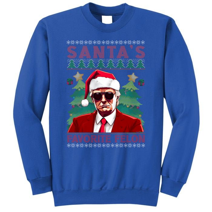 SantaS Favorite Felon President Trump Ugly Xmas Cool Gift Sweatshirt