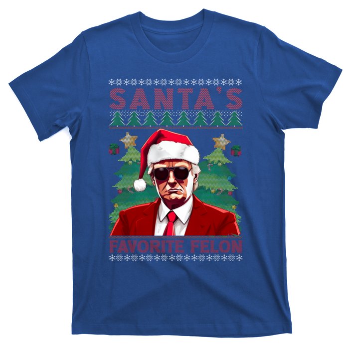 SantaS Favorite Felon President Trump Ugly Xmas Cool Gift T-Shirt