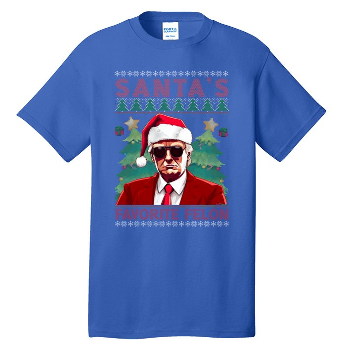 SantaS Favorite Felon President Trump Ugly Xmas Cool Gift Tall T-Shirt