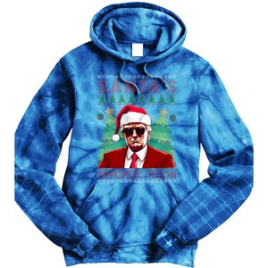 SantaS Favorite Felon President Trump Ugly Xmas Cool Gift Tie Dye Hoodie