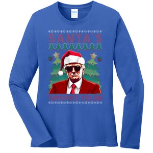 SantaS Favorite Felon President Trump Ugly Xmas Cool Gift Ladies Long Sleeve Shirt