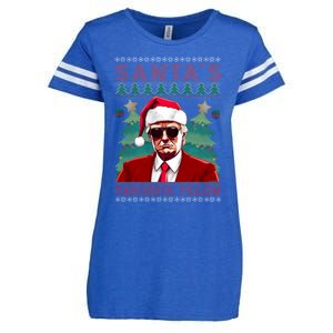 SantaS Favorite Felon President Trump Ugly Xmas Cool Gift Enza Ladies Jersey Football T-Shirt