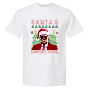 SantaS Favorite Felon President Trump Ugly Xmas Cool Gift Garment-Dyed Heavyweight T-Shirt