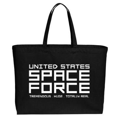 Space Force Funny Trump Cotton Canvas Jumbo Tote