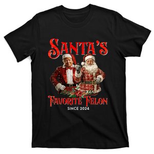 SantaS Favorite Felon Since 2024 Christmas Xmas Funny Trump T-Shirt