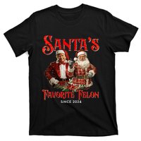 SantaS Favorite Felon Since 2024 Christmas Xmas Funny Trump T-Shirt