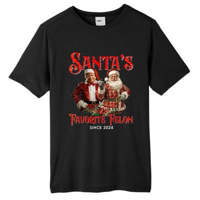 SantaS Favorite Felon Since 2024 Christmas Xmas Funny Trump Tall Fusion ChromaSoft Performance T-Shirt