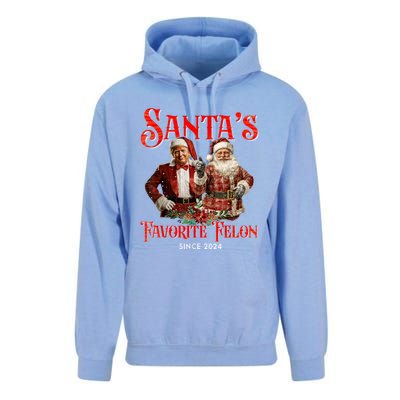 SantaS Favorite Felon Since 2024 Christmas Xmas Funny Trump Unisex Surf Hoodie