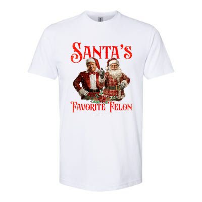 SantaS Favorite Felon Since 2024 Christmas Xmas Funny Trump Softstyle CVC T-Shirt