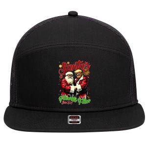 SantaS Favorite Felon Since 2024 Christmas Xmas 7 Panel Mesh Trucker Snapback Hat