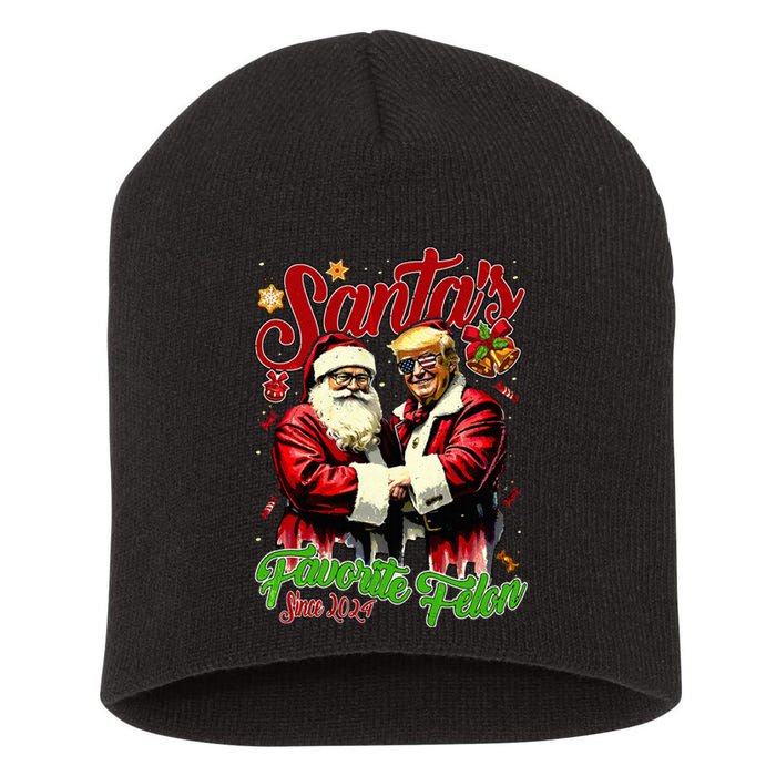 SantaS Favorite Felon Since 2024 Christmas Xmas Short Acrylic Beanie