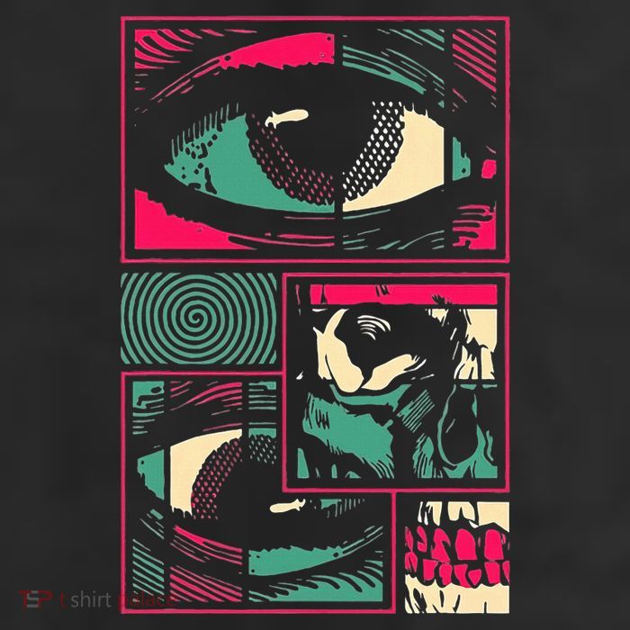 Soulisfree Facial Fragments Eye Surreal Psychedelic Art Cool Comfort Performance Bucket Hat