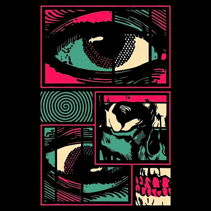 Soulisfree Facial Fragments Eye Surreal Psychedelic Art Sustainable Bucket Hat