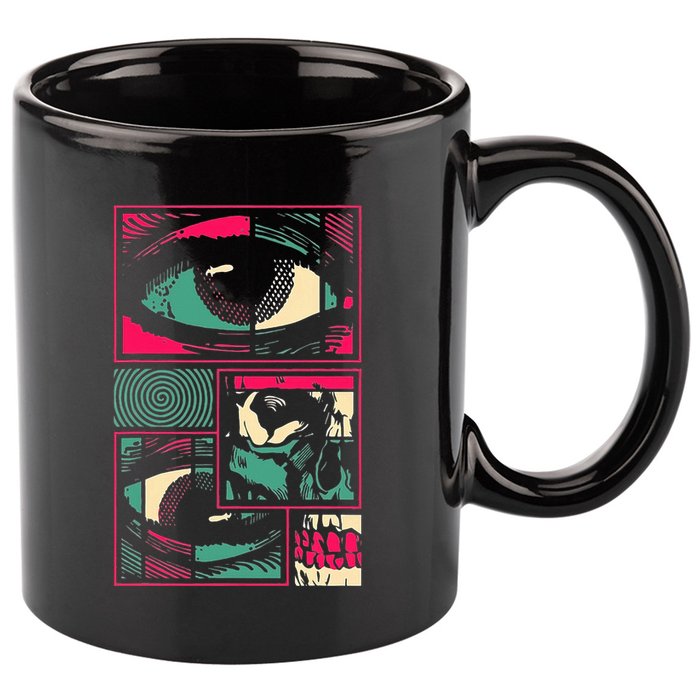 Soulisfree Facial Fragments Eye Surreal Psychedelic Art 11oz C Handle Ceramic Mug