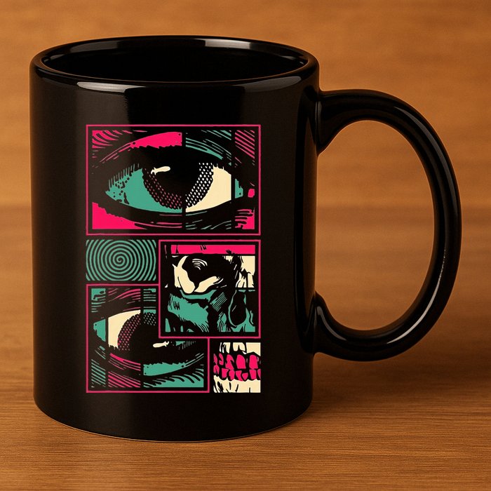 Soulisfree Facial Fragments Eye Surreal Psychedelic Art 11oz C Handle Ceramic Mug