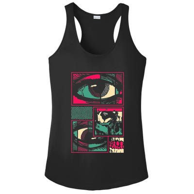 Soulisfree Facial Fragments Eye Surreal Psychedelic Art Ladies PosiCharge Competitor Racerback Tank