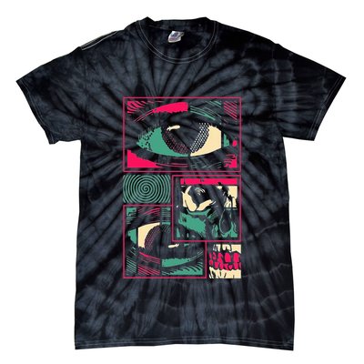 Soulisfree Facial Fragments Eye Surreal Psychedelic Art Tie-Dye T-Shirt