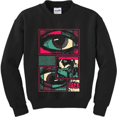 Soulisfree Facial Fragments Eye Surreal Psychedelic Art Kids Sweatshirt