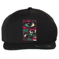 Soulisfree Facial Fragments Eye Surreal Psychedelic Art Wool Snapback Cap