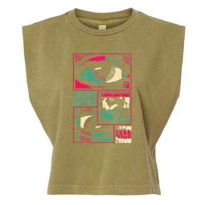 Soulisfree Facial Fragments Eye Surreal Psychedelic Art Garment-Dyed Women's Muscle Tee
