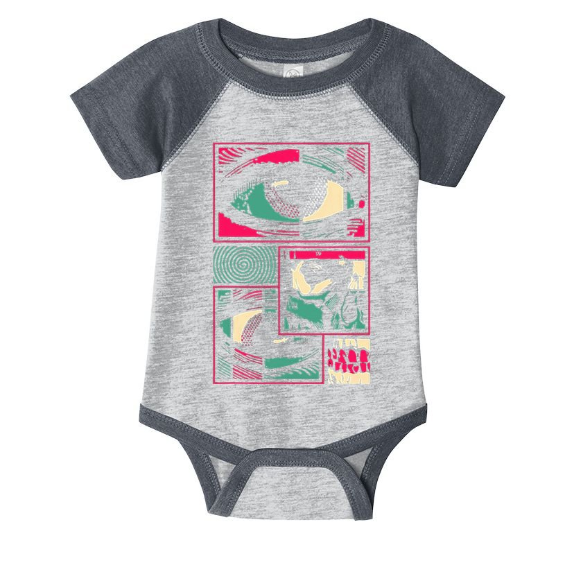 Soulisfree Facial Fragments Eye Surreal Psychedelic Art Infant Baby Jersey Bodysuit