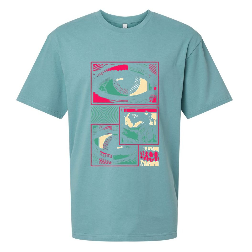 Soulisfree Facial Fragments Eye Surreal Psychedelic Art Sueded Cloud Jersey T-Shirt