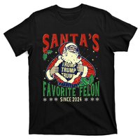 SantaS Favorite Felon Since 2024 Christmas Xmas Funny Trump T-Shirt