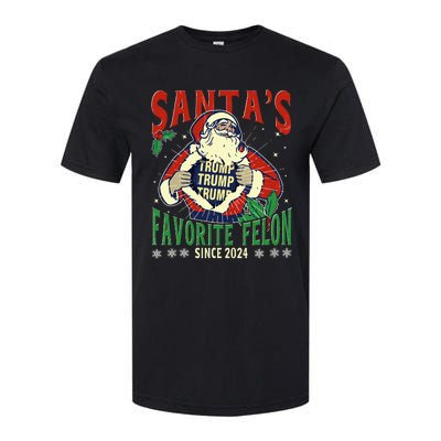 SantaS Favorite Felon Since 2024 Christmas Xmas Funny Trump Softstyle CVC T-Shirt