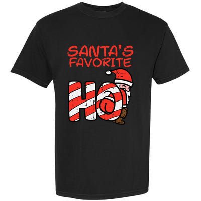 Santas Favorite Funny Naughty Adult Christmas Xmas Garment-Dyed Heavyweight T-Shirt