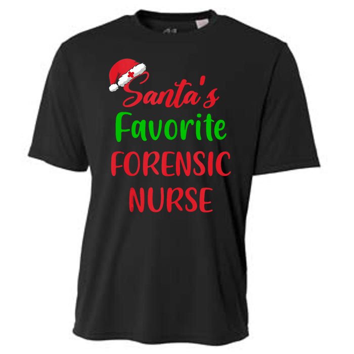 Santas Favorite Forensic Nurse Funny Christmas Cooling Performance Crew T-Shirt