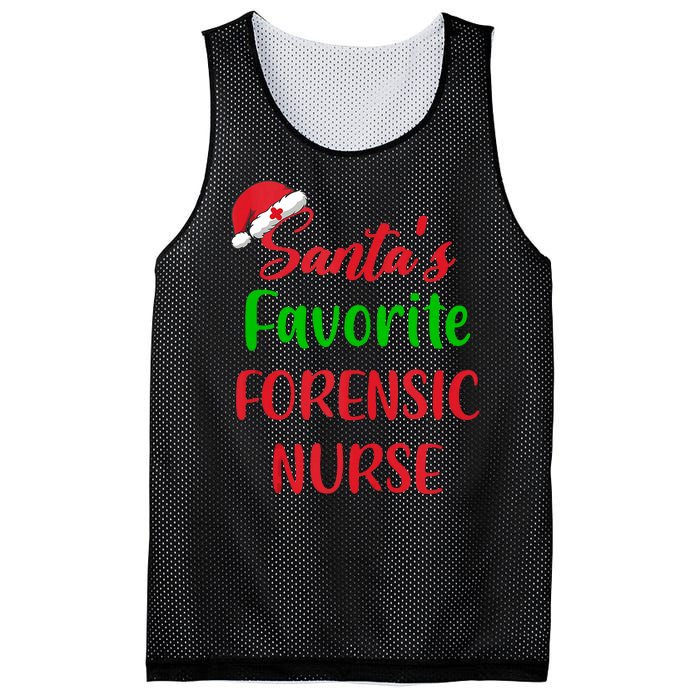 Santas Favorite Forensic Nurse Funny Christmas Mesh Reversible Basketball Jersey Tank