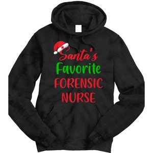 Santas Favorite Forensic Nurse Funny Christmas Tie Dye Hoodie