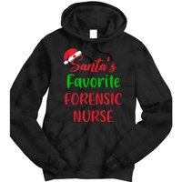 Santas Favorite Forensic Nurse Funny Christmas Tie Dye Hoodie