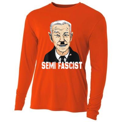 Semi Fascist Funny Political Humor Biden Quotes Cooling Performance Long Sleeve Crew