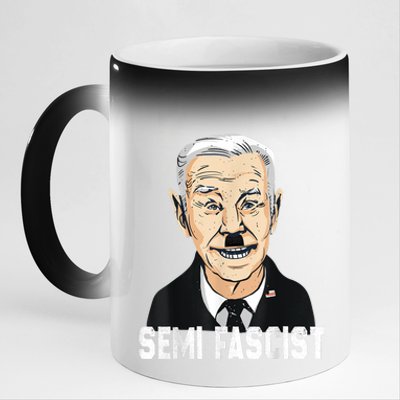 Semi Fascist Funny Political Humor Biden Quotes 11oz Black Color Changing Mug