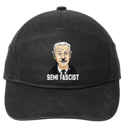 Semi Fascist Funny Political Humor Biden Quotes 7-Panel Snapback Hat