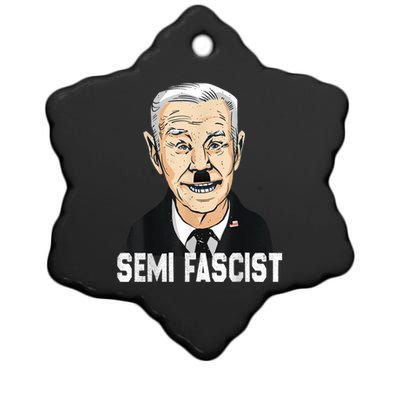 Semi Fascist Funny Political Humor Biden Quotes Ceramic Star Ornament