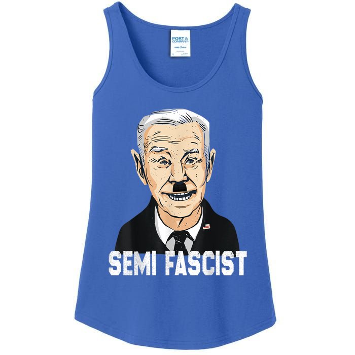 Semi Fascist Funny Political Humor Biden Quotes Ladies Essential Tank