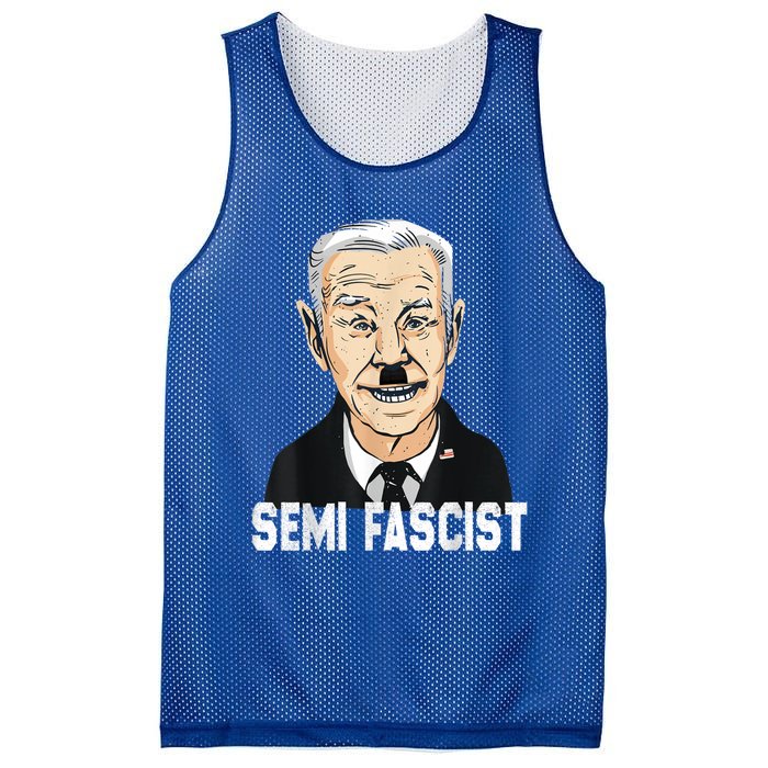 Semi Fascist Funny Political Humor Biden Quotes Mesh Reversible Basketball Jersey Tank