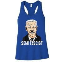 Semi Fascist Funny Political Humor Biden Quotes Women's Racerback Tank