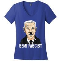 Semi Fascist Funny Political Humor Biden Quotes Women's V-Neck T-Shirt